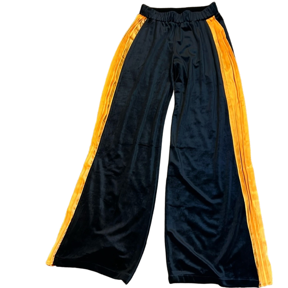 R.C.G. Pants - RCG Black Gold Insert Joggers Wide Leg XS